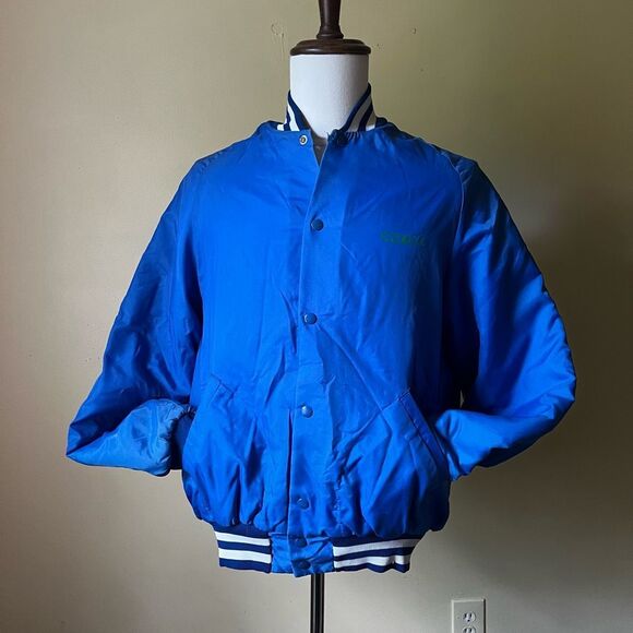 Vintage 80s Don Alleson Athletic Coach Jacket Royal Blue Wrestling CNS Northstar - Picture 11 of 11
